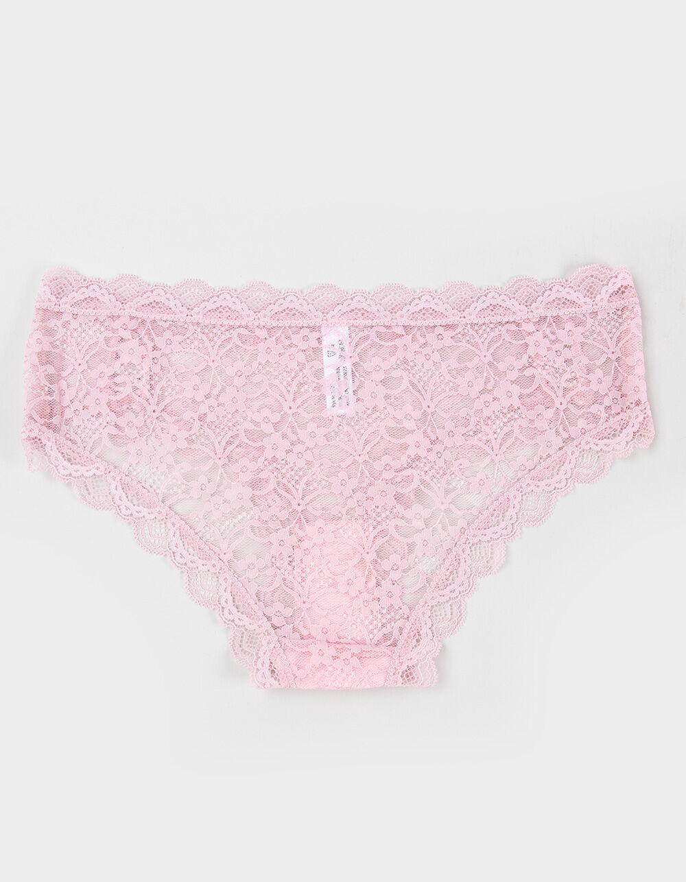 FULL TILT Allover Lace Up Hipster Panties - LIGHT BLUE Product Image