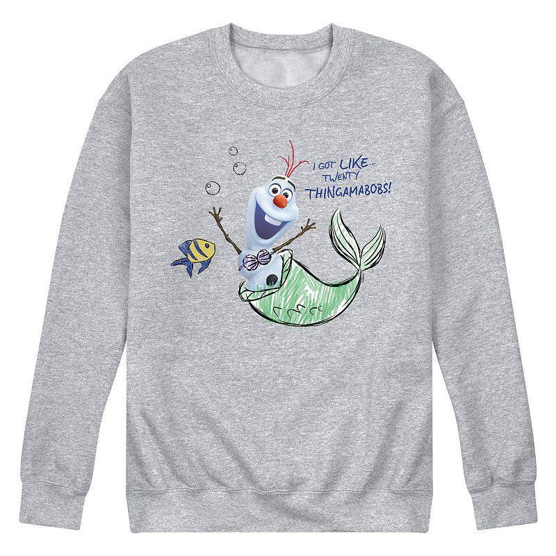 Disney's Frozen Men's Olaf Mermaid Graphic Sweatshirt, Size: Small, Gray Product Image