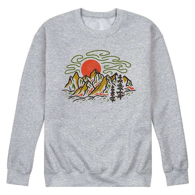 Mens Colorful Mountains Graphic Fleece Product Image