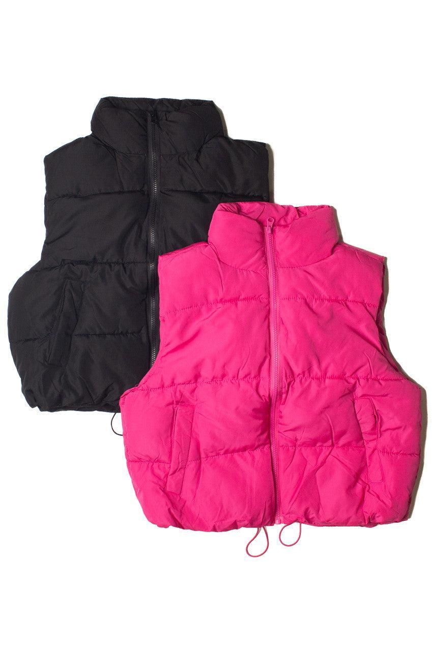 Cropped Puffer Vest Product Image