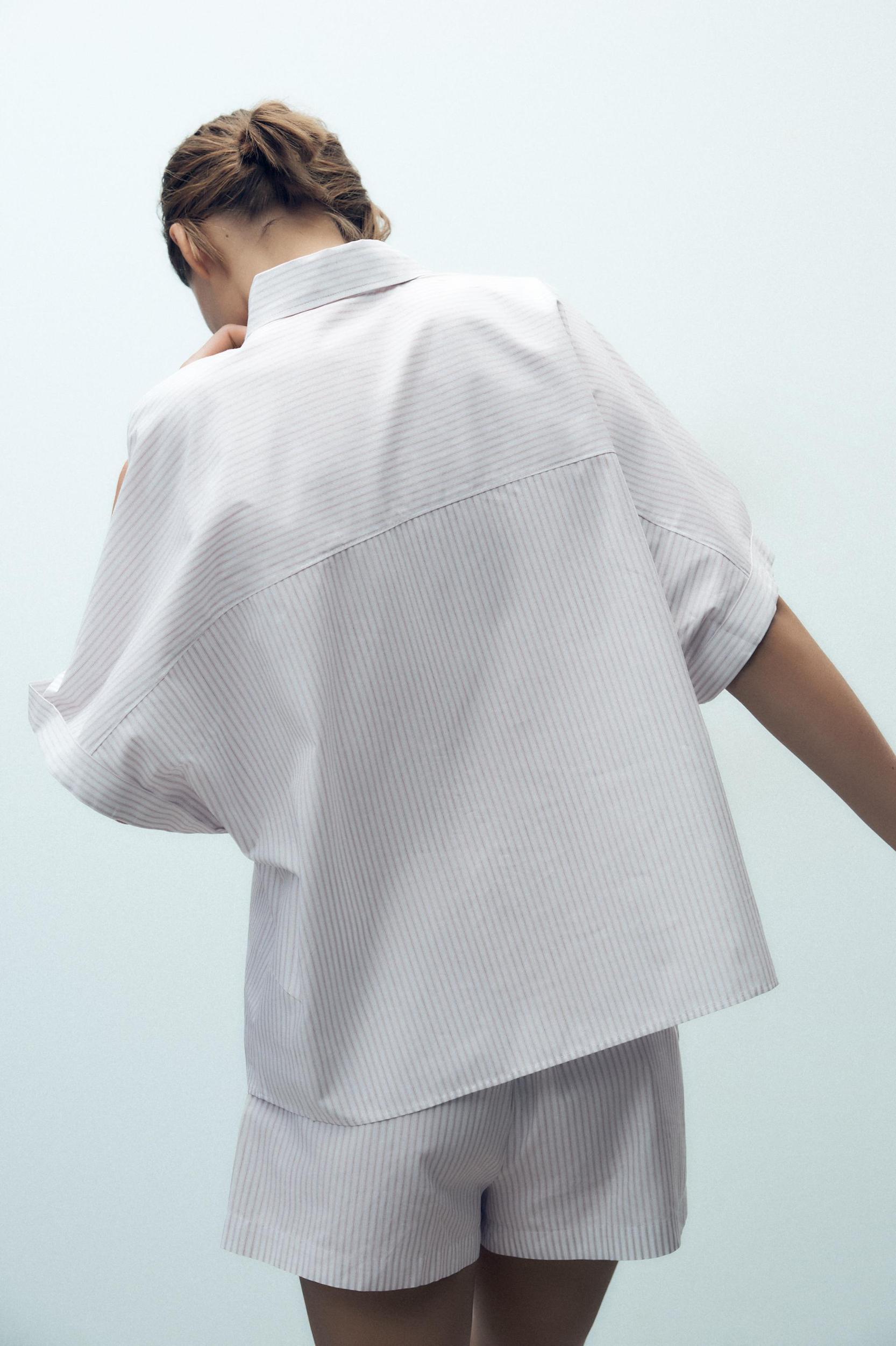 STRIPED PAJAMA SHIRT Product Image