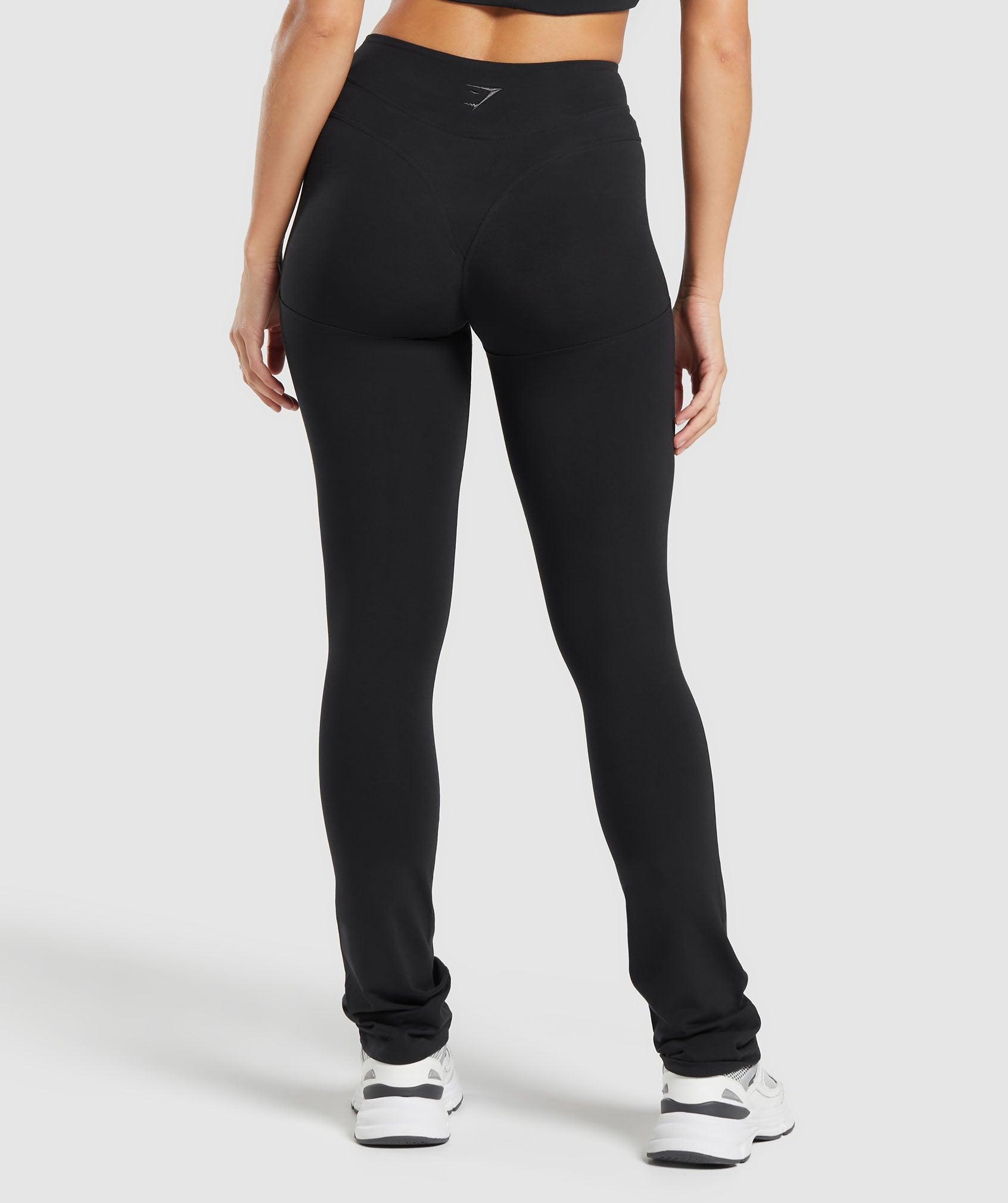 Gymshark Rest Day Boot Cut Cotton Leggings - Black Female Product Image