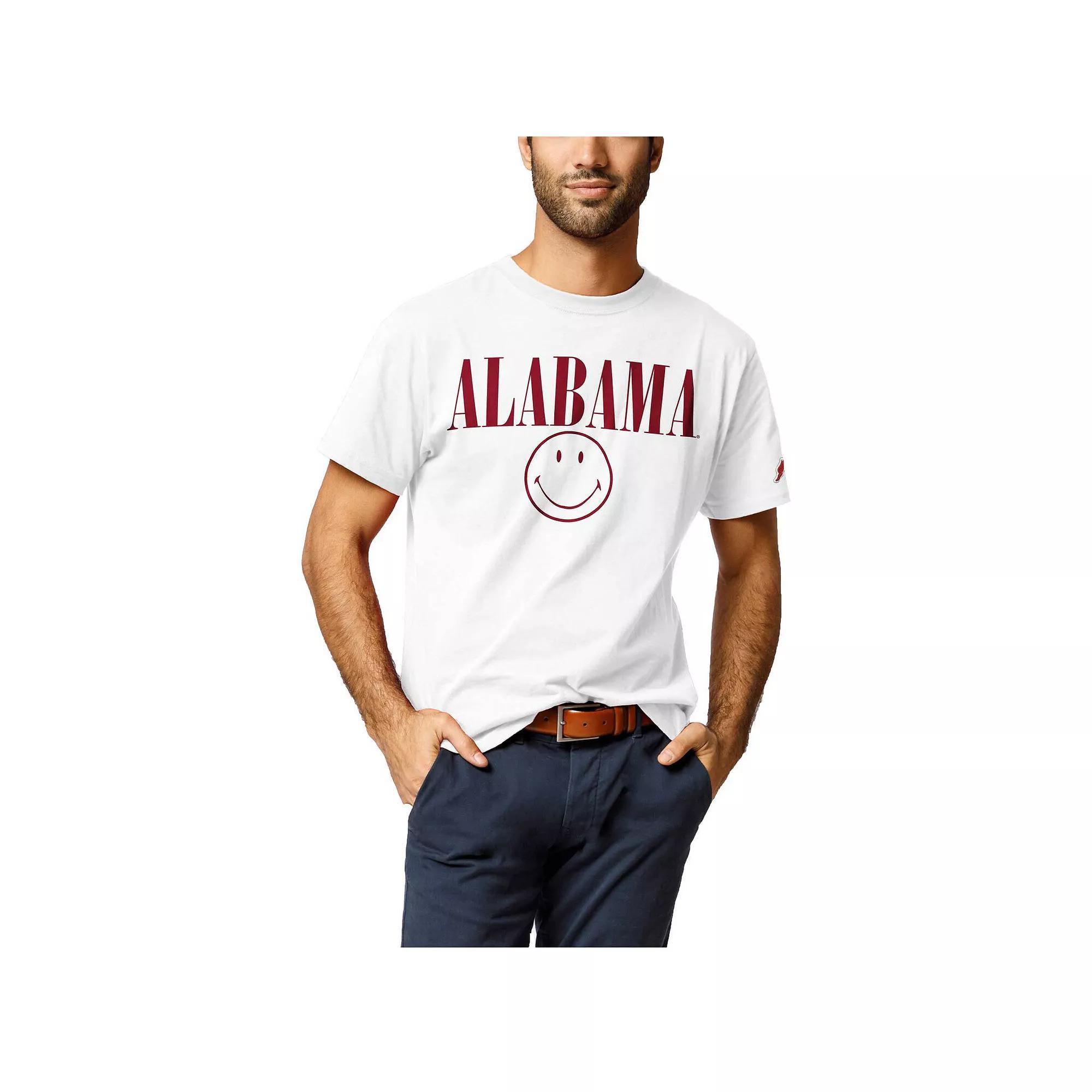 Men's League Collegiate Wear White Alabama Crimson Tide Smiley All American T-Shirt, Size: Large Product Image