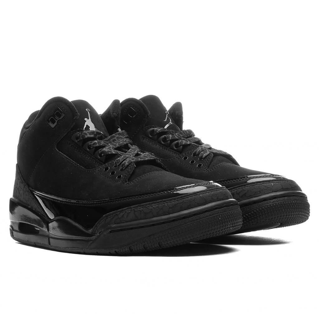 Air Jordan 3 Retro 'Black Cat' - Black/Dark Charcoal/White Male Product Image