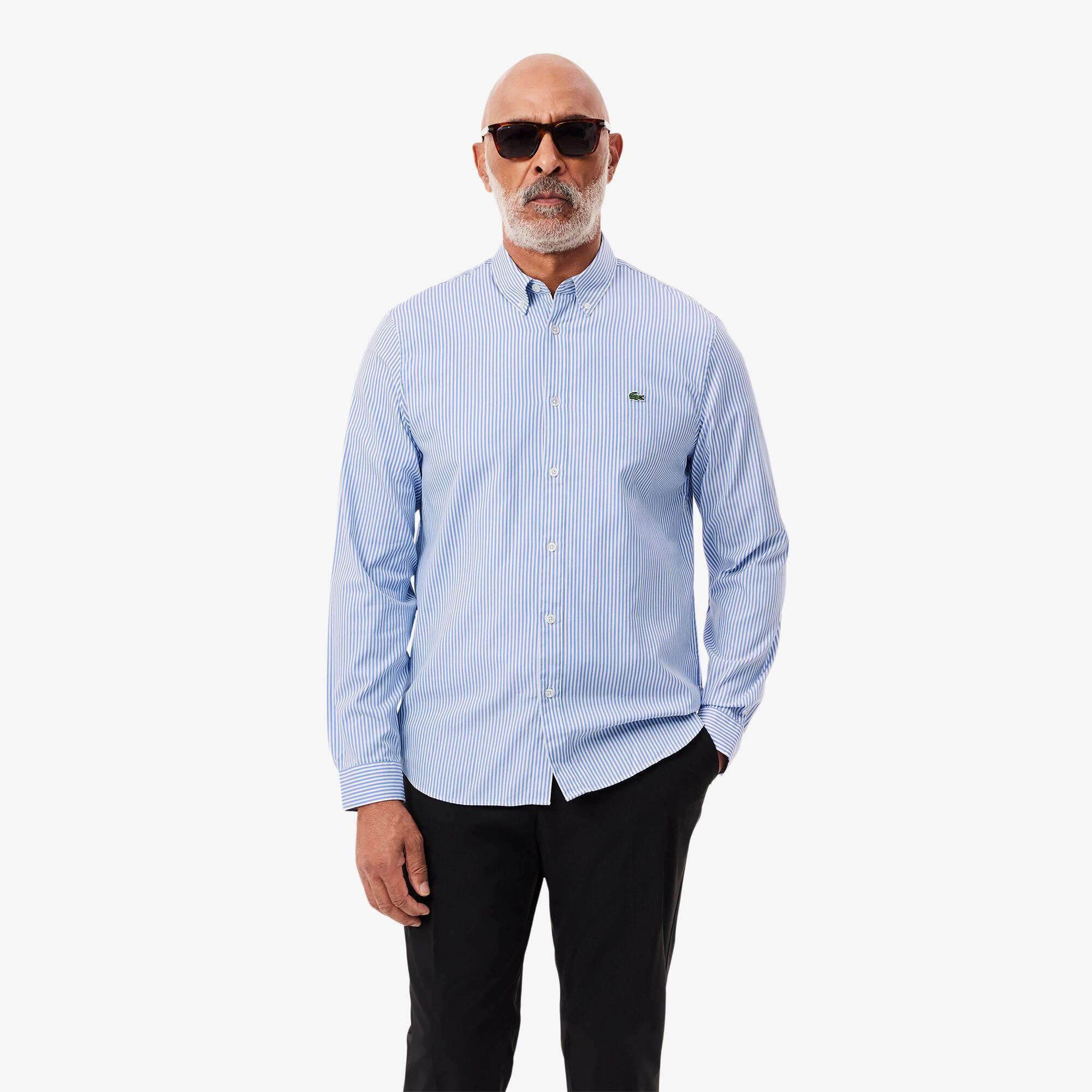 Regular Fit Striped Cotton Shirt Product Image