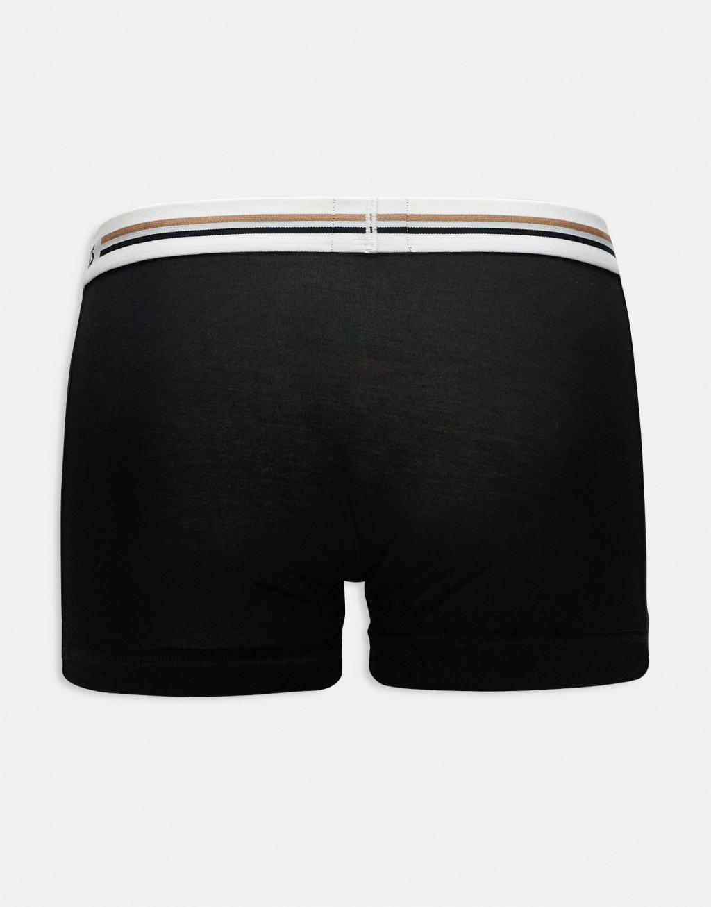 BOSS Bodywear 3 pack revive trunks in black Product Image