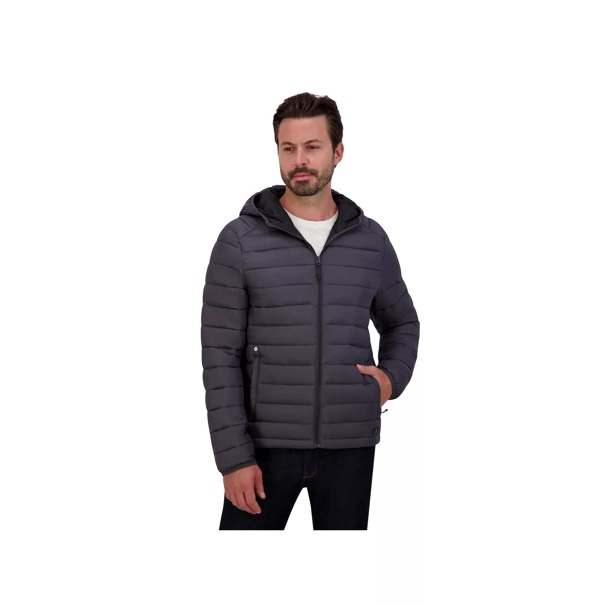 Men's ZeroXposur Hooded Quilted Puffer Jacket, Size: Medium, Grey Product Image