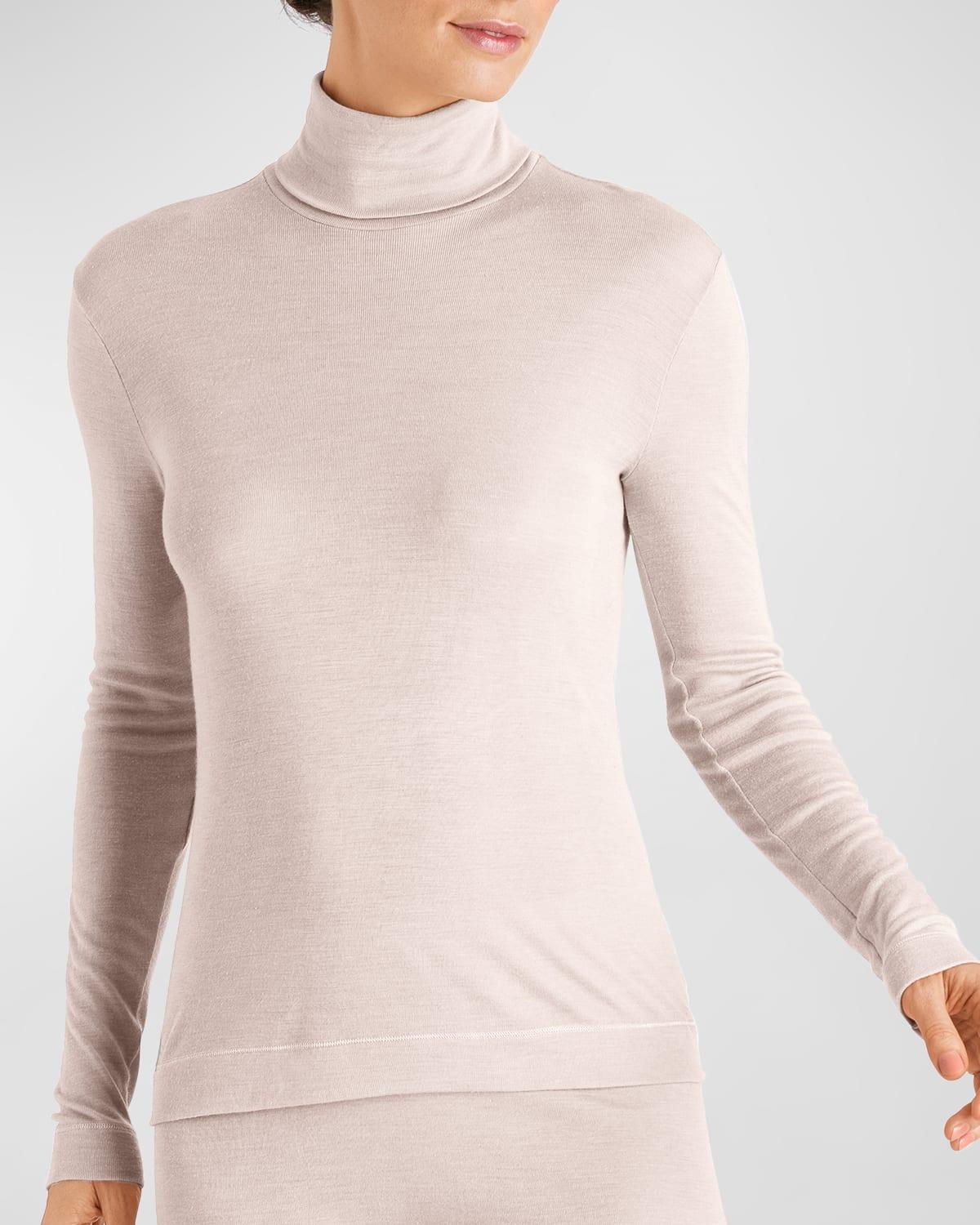 Silk-Cashmere Turtleneck Top Product Image