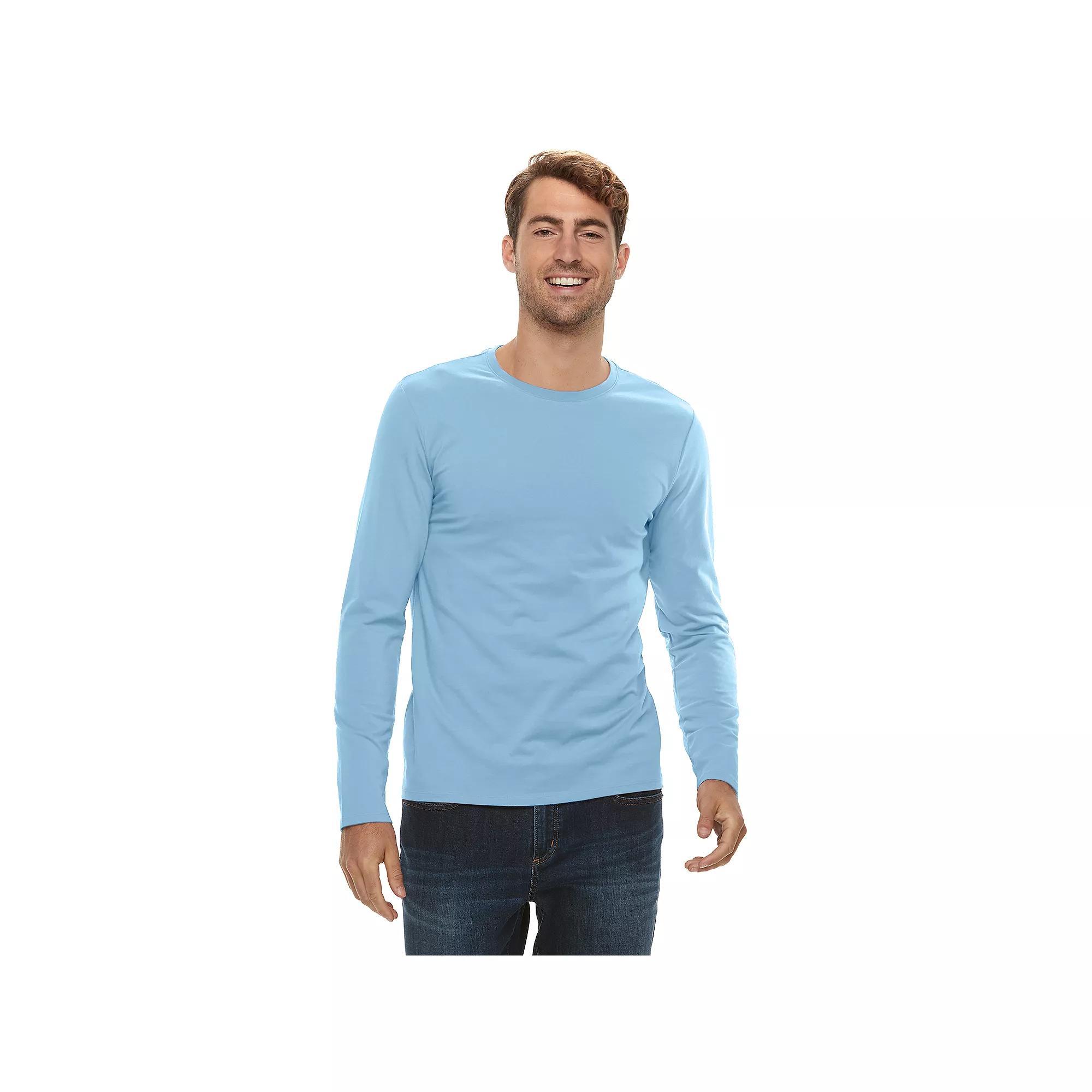 Men's Apt. 9® Premier Flex Long Sleeve Crewneck Tee,  Product Image