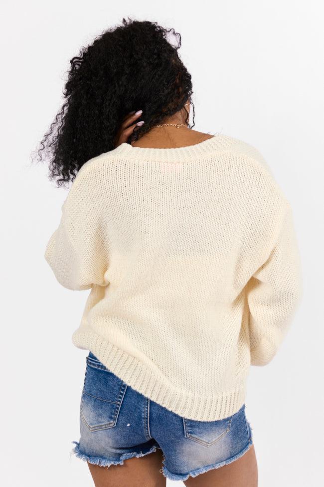 When Life Gives You An Ivory Lemon Slice Cardigan Product Image