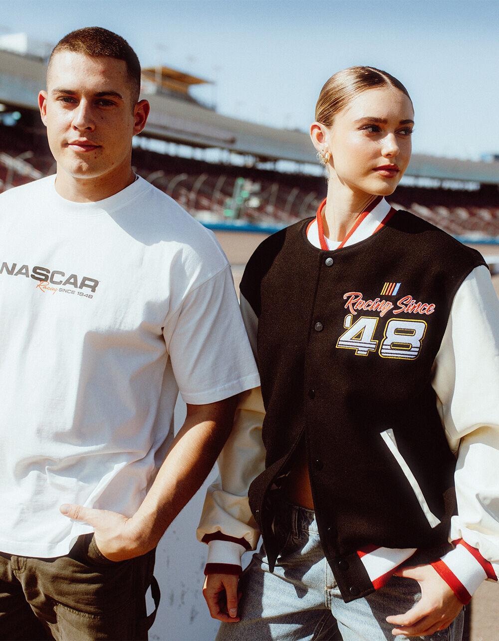 TILLYS x NASCAR Racing Team Mens Varsity Jacket - BLACK Product Image