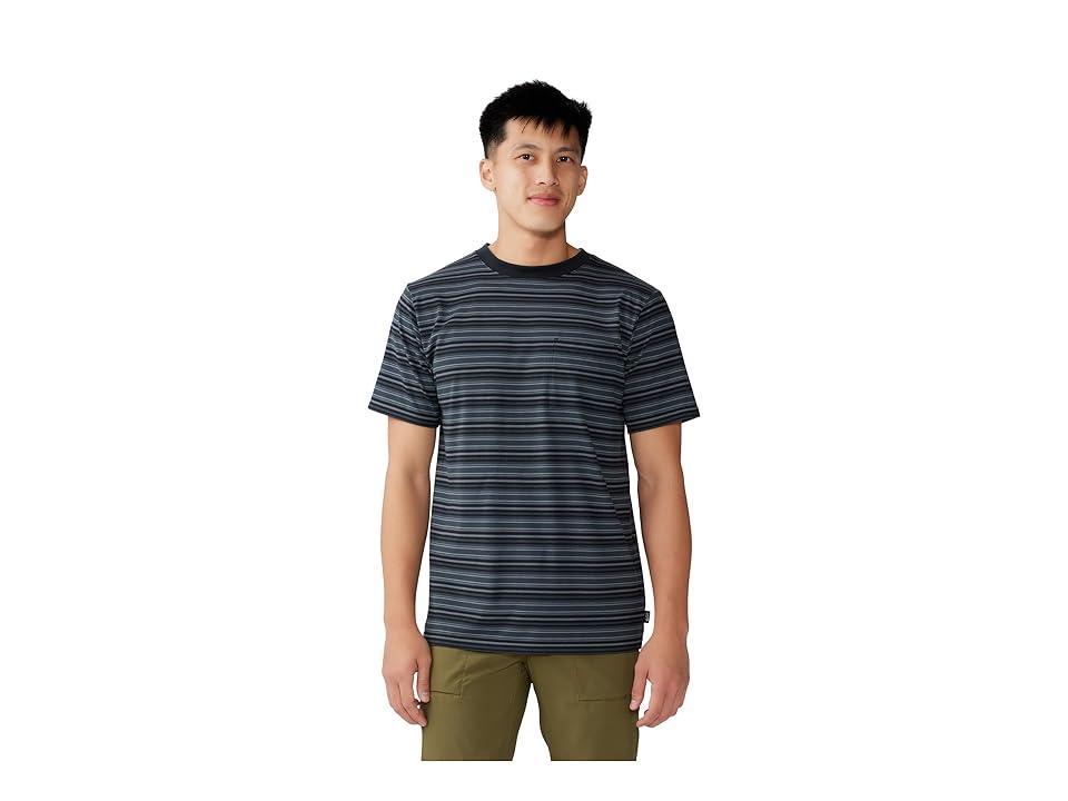 Mountain Hardwear Low Exposure Short Sleeve Crag Stripe) Men's Clothing Product Image