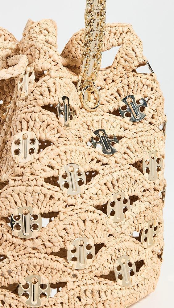 rabanne Raffia Wave Bucket Bag With Signature 1969 Discs | Shopbop Product Image