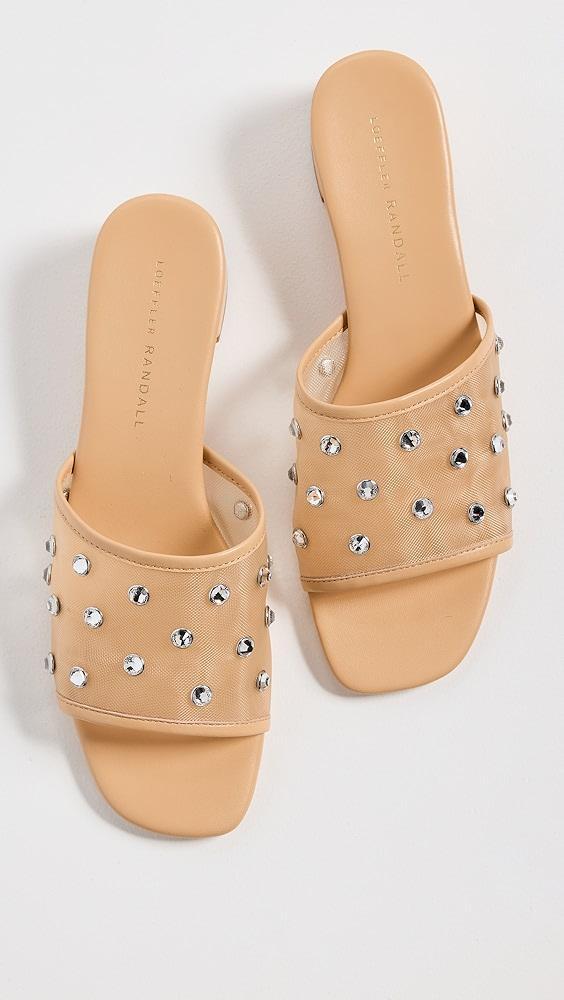 Loeffler Randall Brooke Mesh Mid-Heel Mule Sandals With Crystal Embellishment | Shopbop Product Image