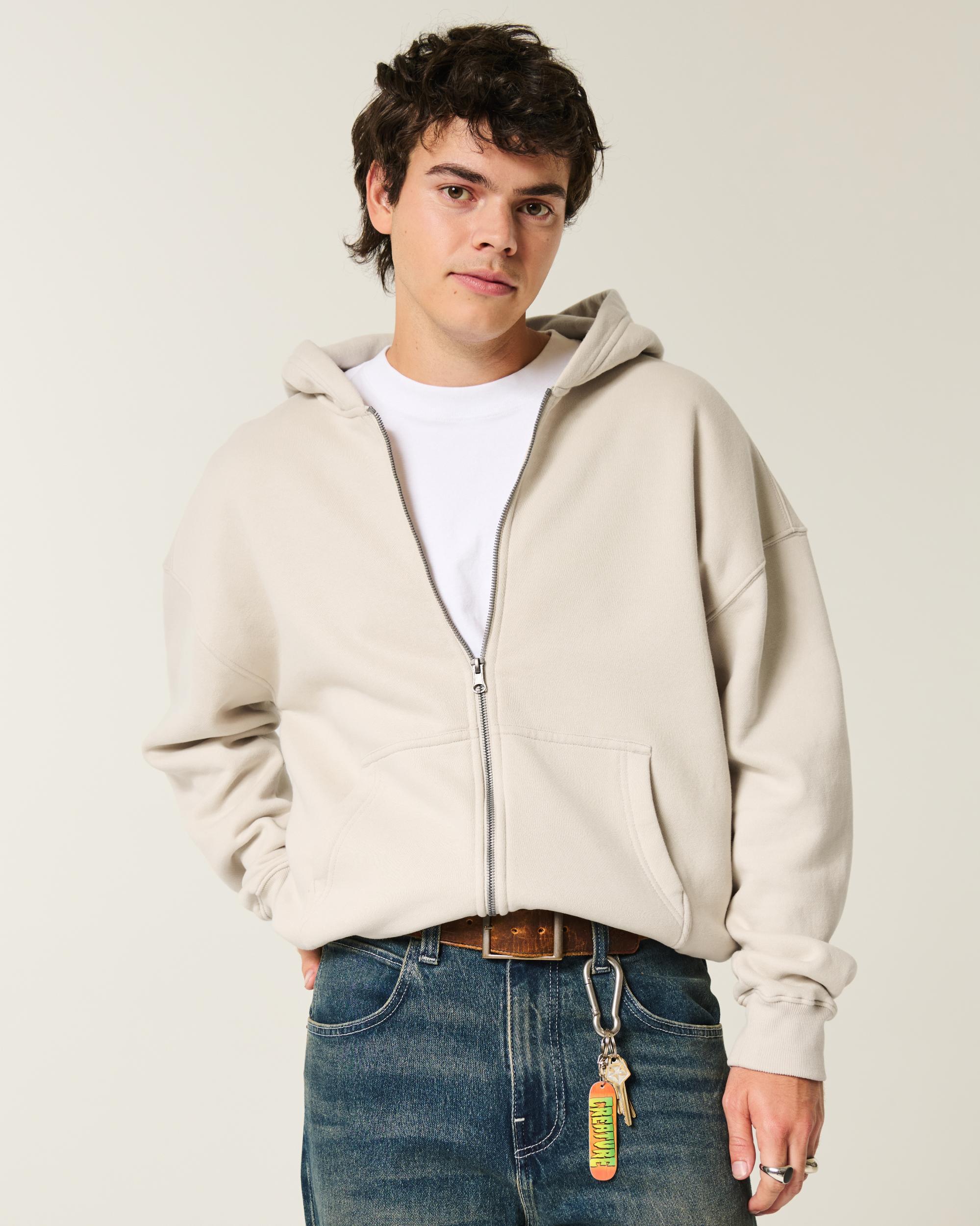 Boxy Zip-Up Hoodie Product Image