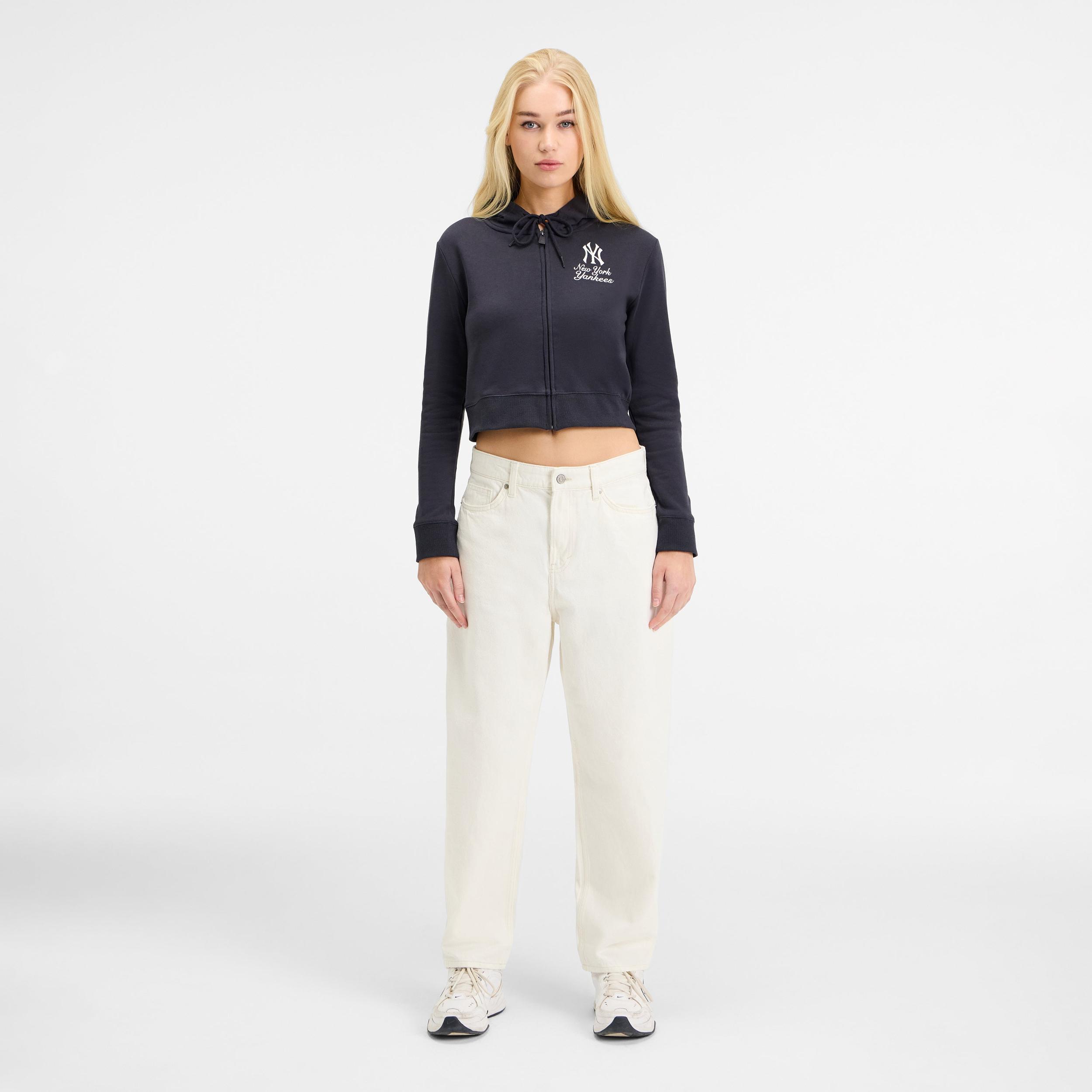 Atlanta Braves Game Day Cropped Women's Zipper Hoodie Female Product Image