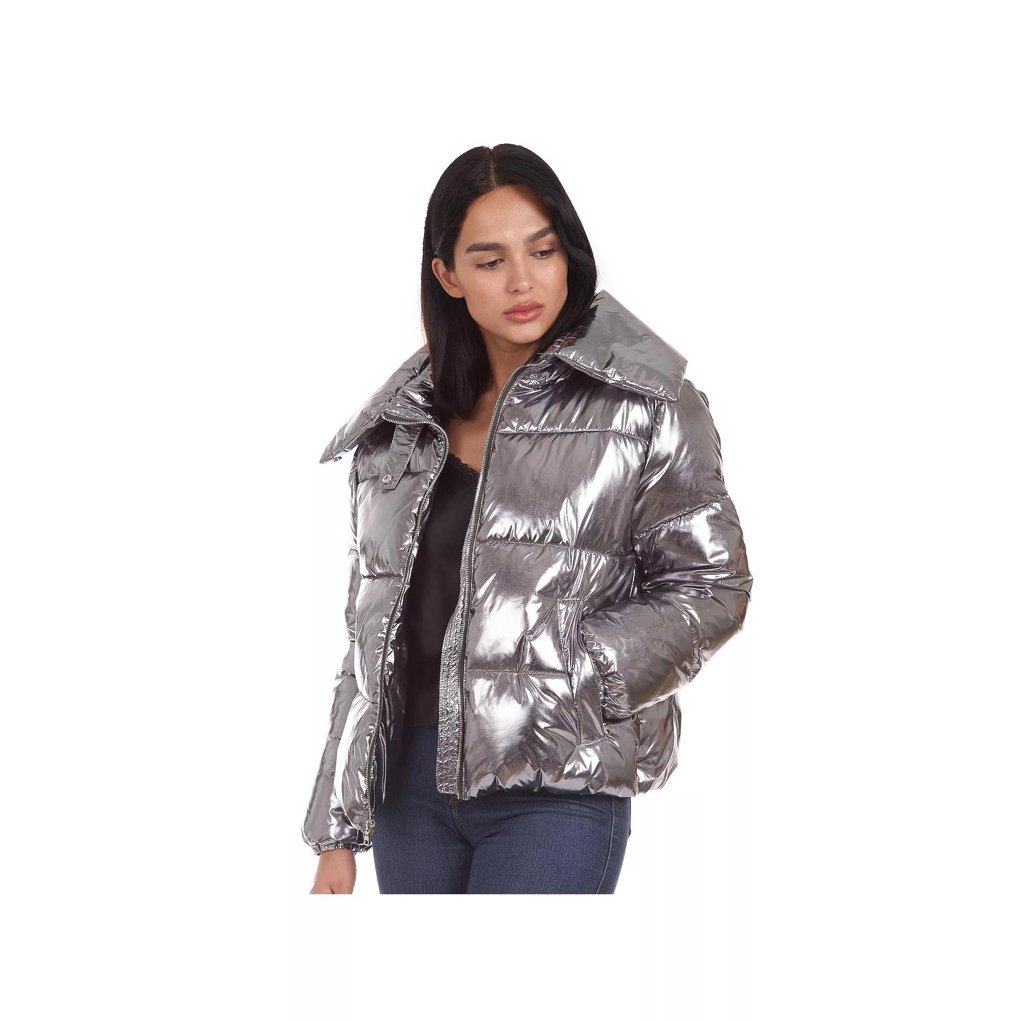 Womens Fleet Street Shiny Puffer Coat Product Image