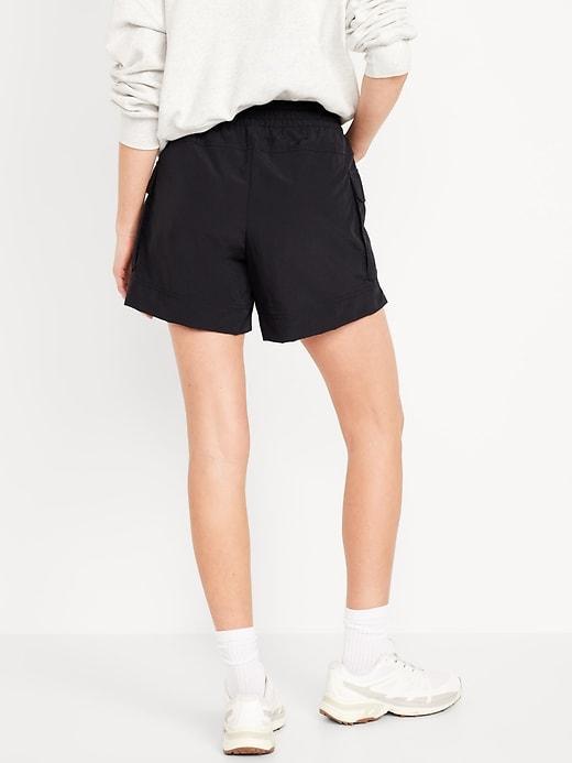 High-Waisted Cargo Utility Shorts -- 5-inch inseam Product Image