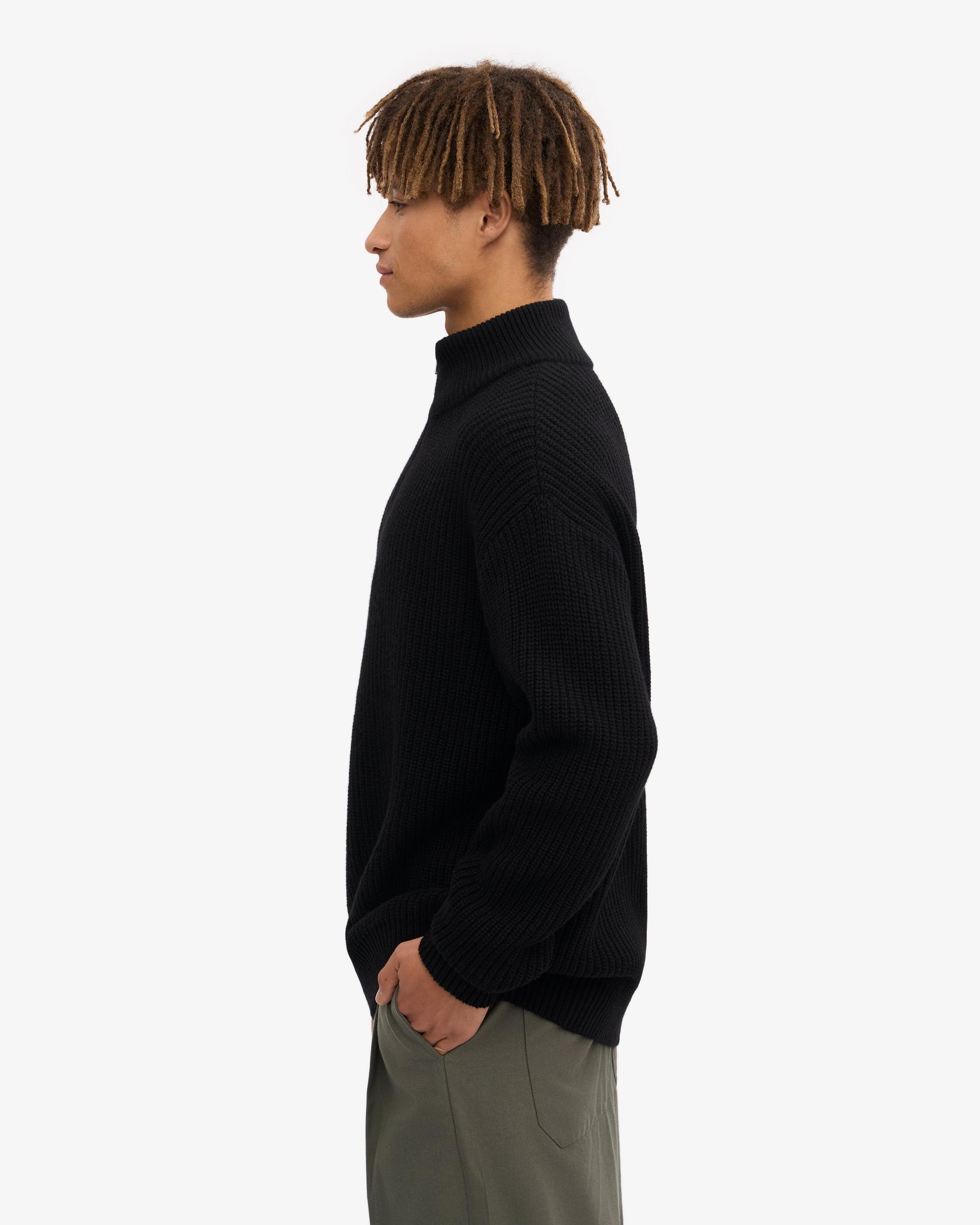 Merino Quarter Zip - Lava Grey Product Image