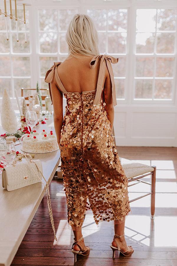 Full Of Glam Sequin Midi in Copper Product Image