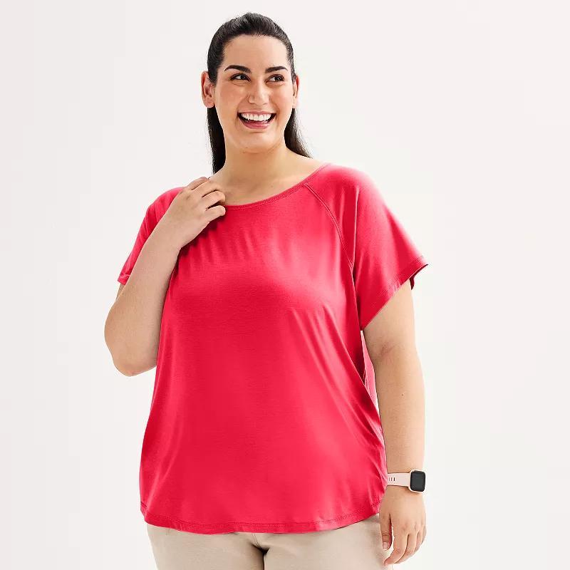 Plus Size Tek Gear Core Raglan Tee, Womens Product Image