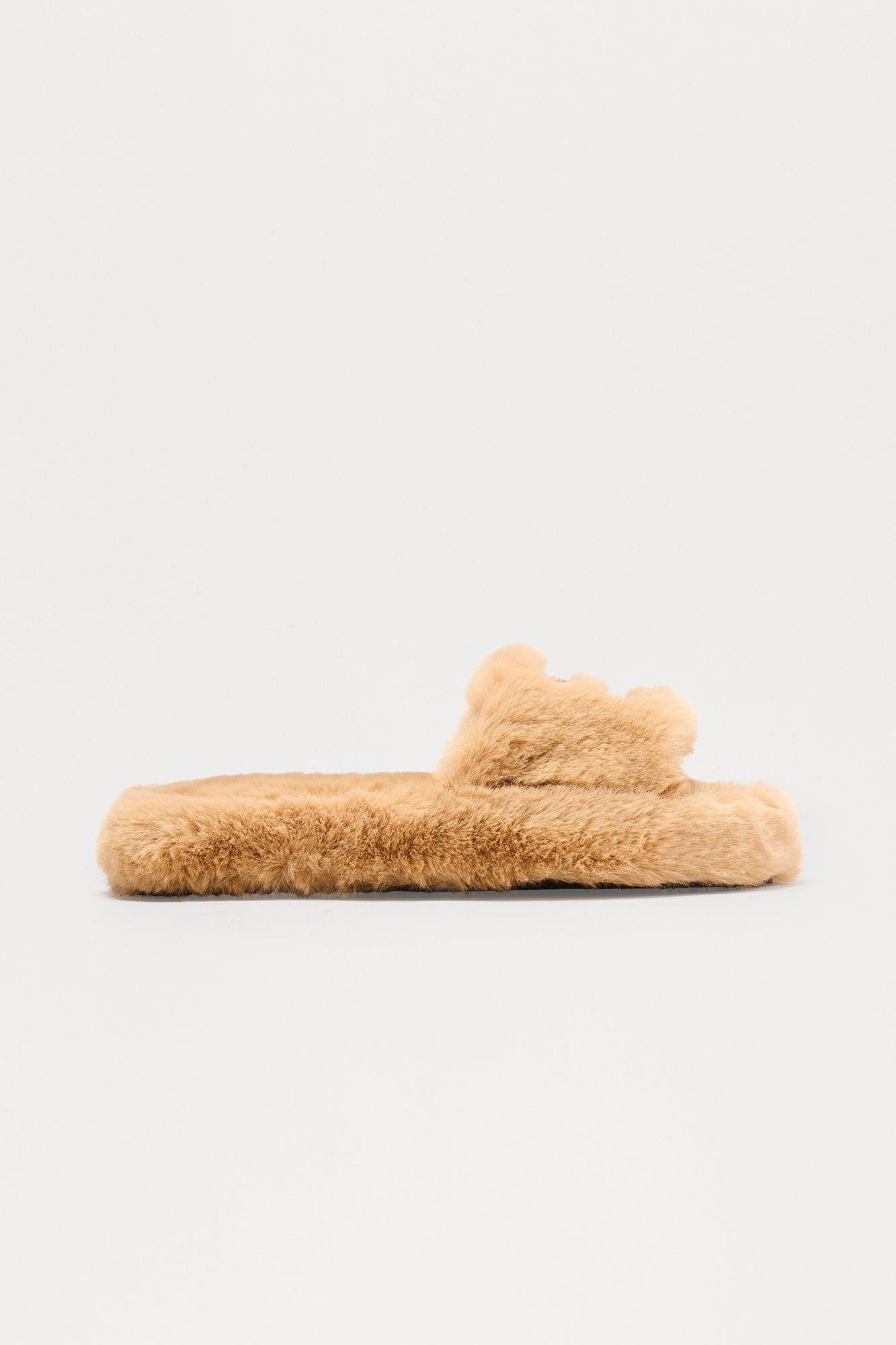 Winda Faux Fur Slippers - Tan Female Product Image
