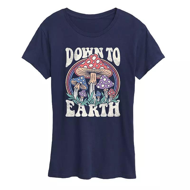 Women's Down To Earth Mushrooms Graphic Tee, Girl's, Size: Small, Heather Grey Product Image