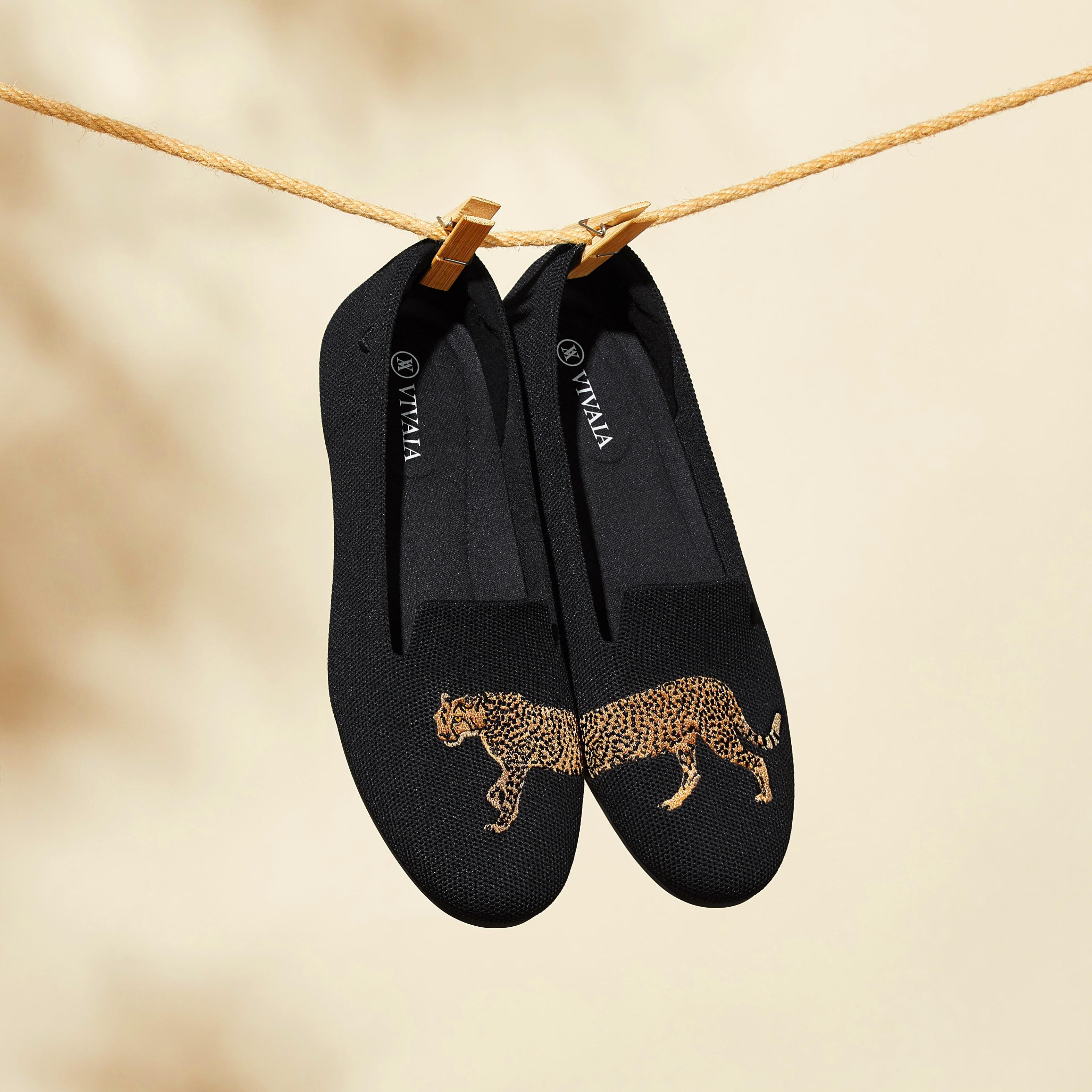 Round-Toe Embroidered Loafers (Audrey) Product Image