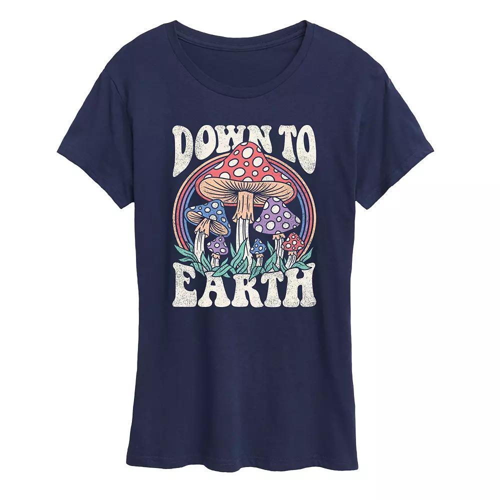 Women's Down To Earth Mushrooms Graphic Tee, Girl's,  Product Image