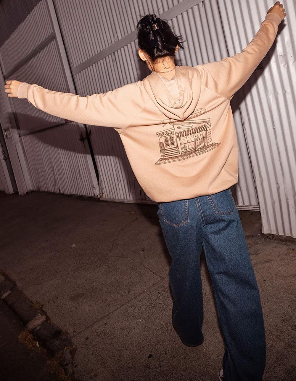 VOLCOM Truly Stoked Womens Oversized Hoodie - SAND Product Image