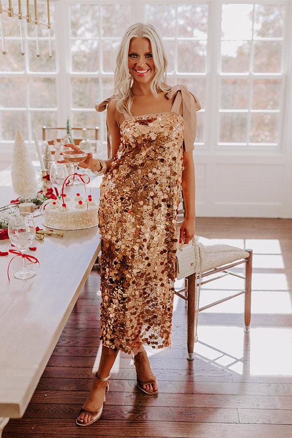 Full Of Glam Sequin Midi in Copper Product Image