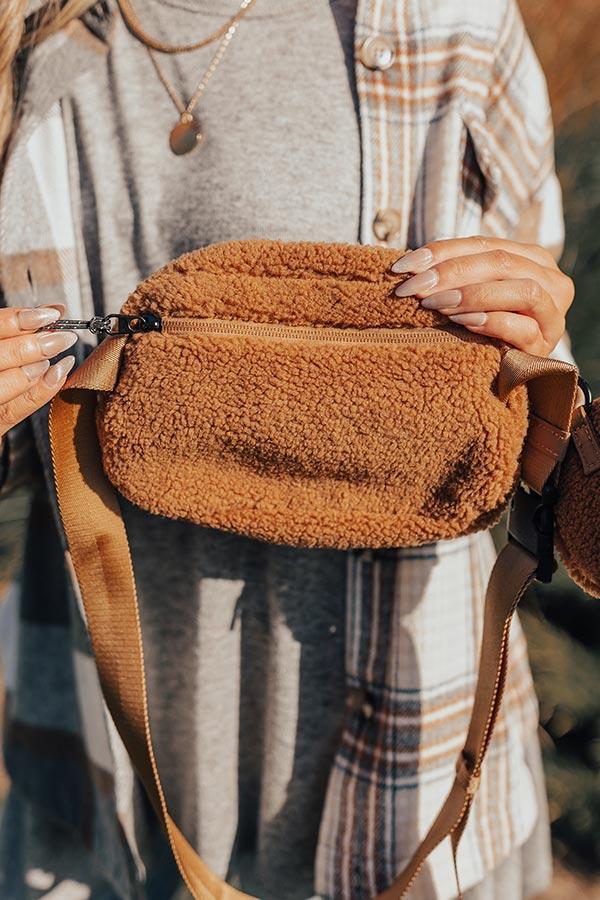 Easy To Style Sherpa Fanny Pack In Brown Product Image