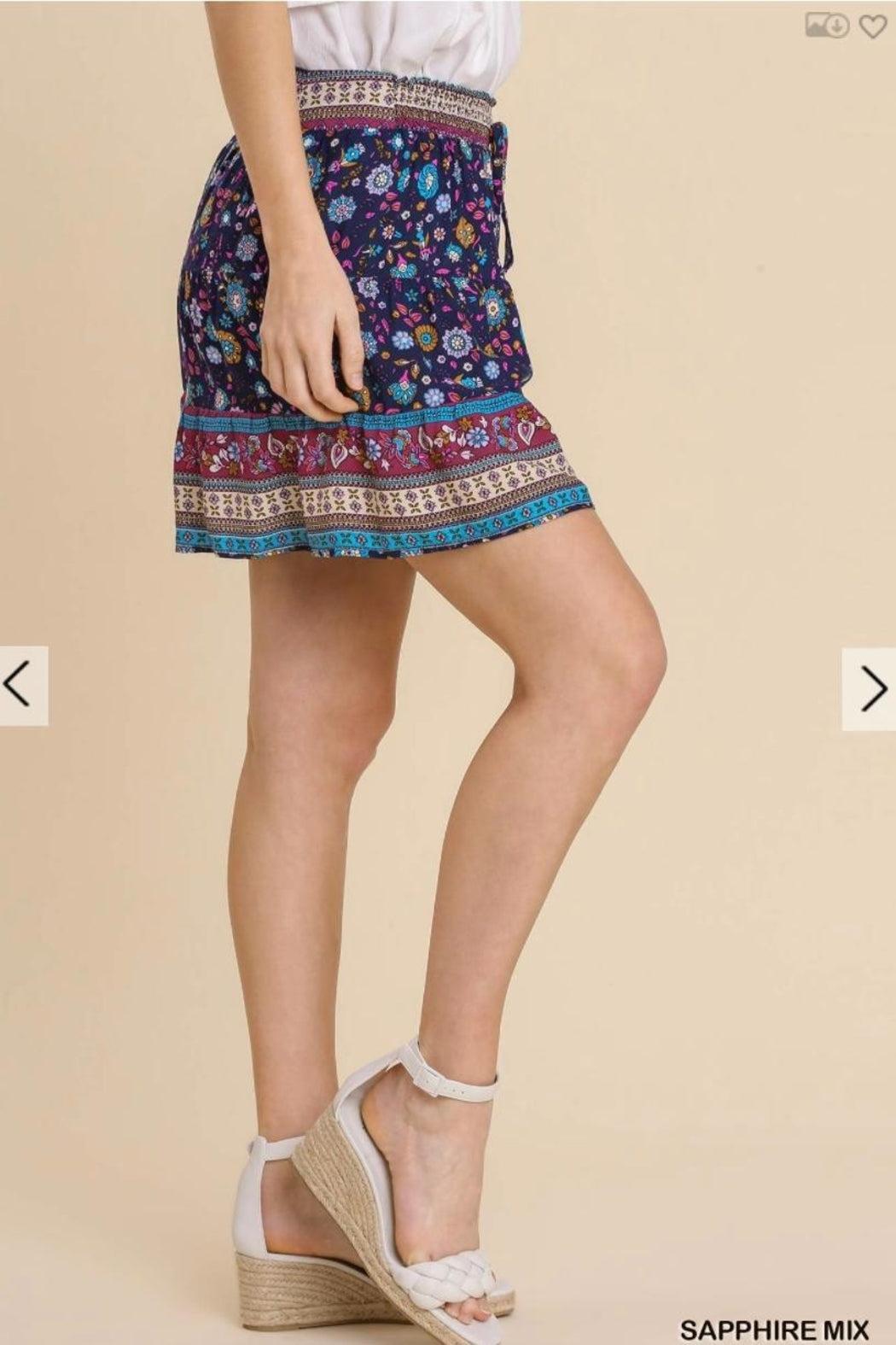 Shorts, Border Print Swing Product Image