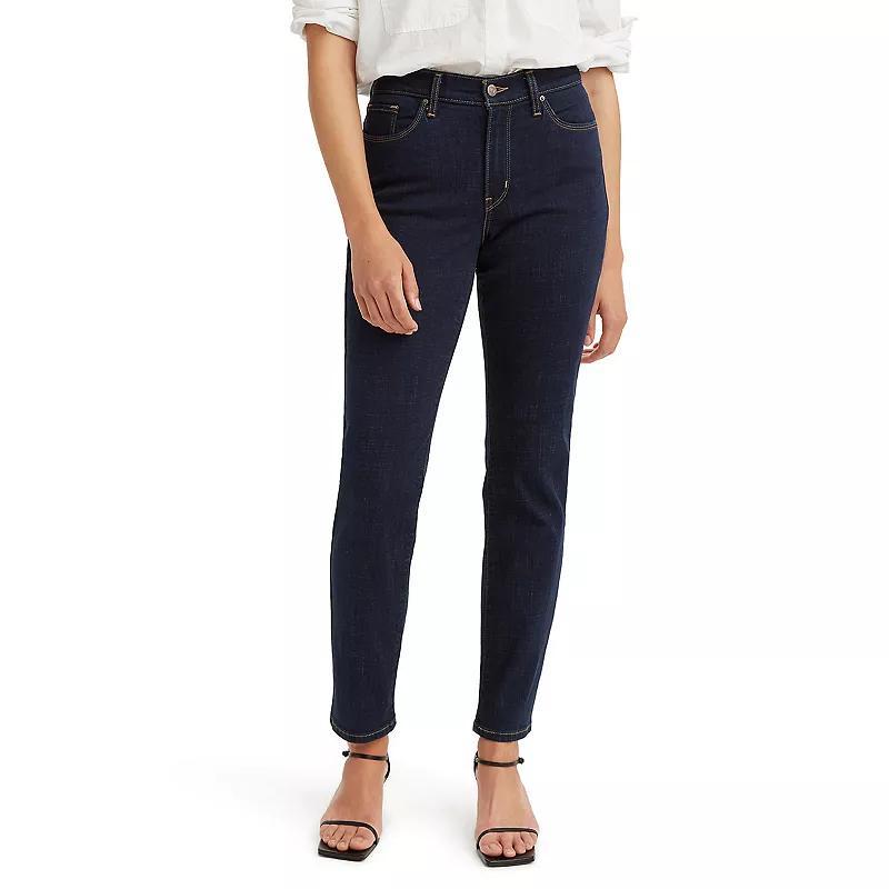 Levis Classic Straight Leg Mid Rise Stretch Denim Jeans Product Image