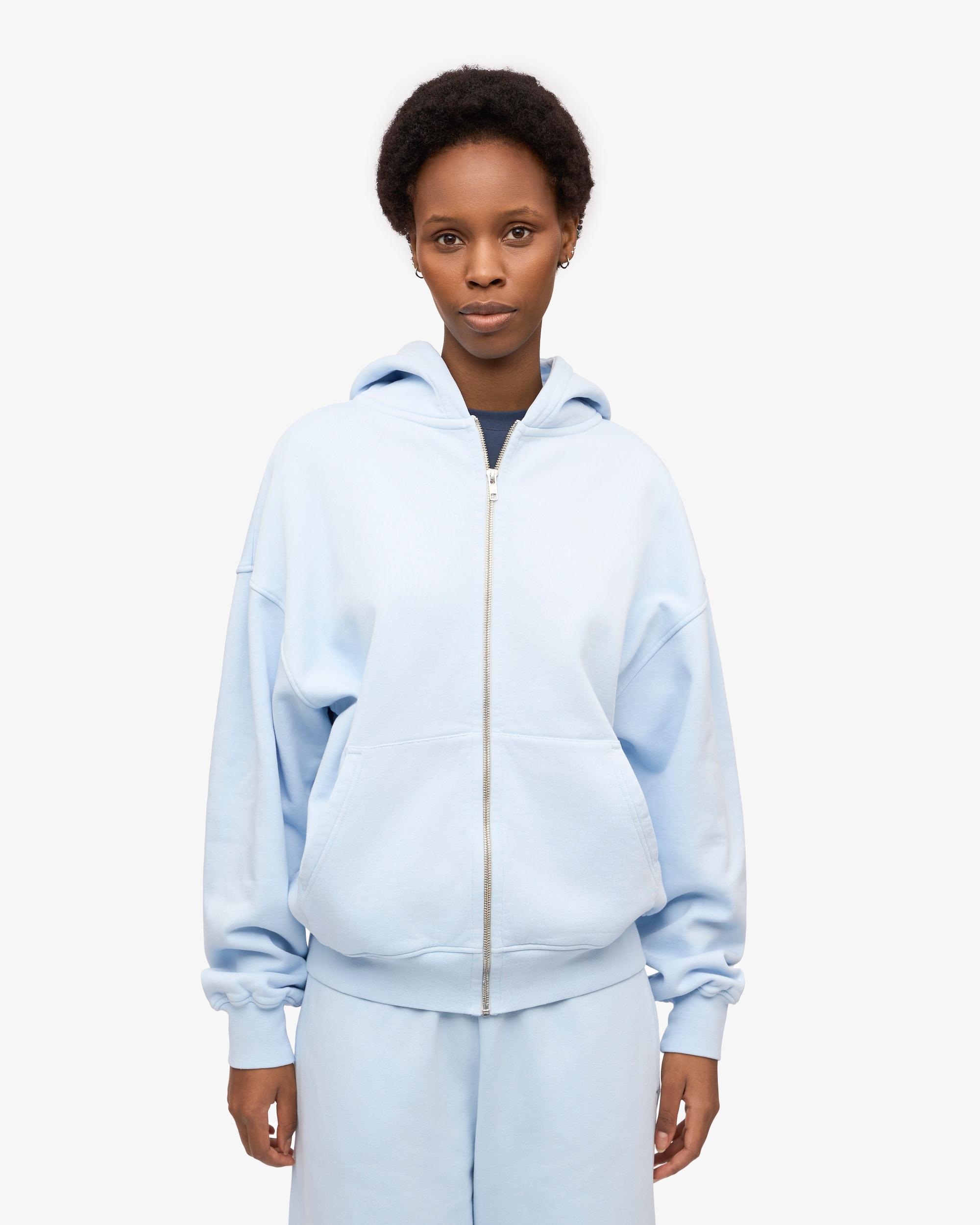 Organic Oversized Zip Hood - Polar Blue Product Image