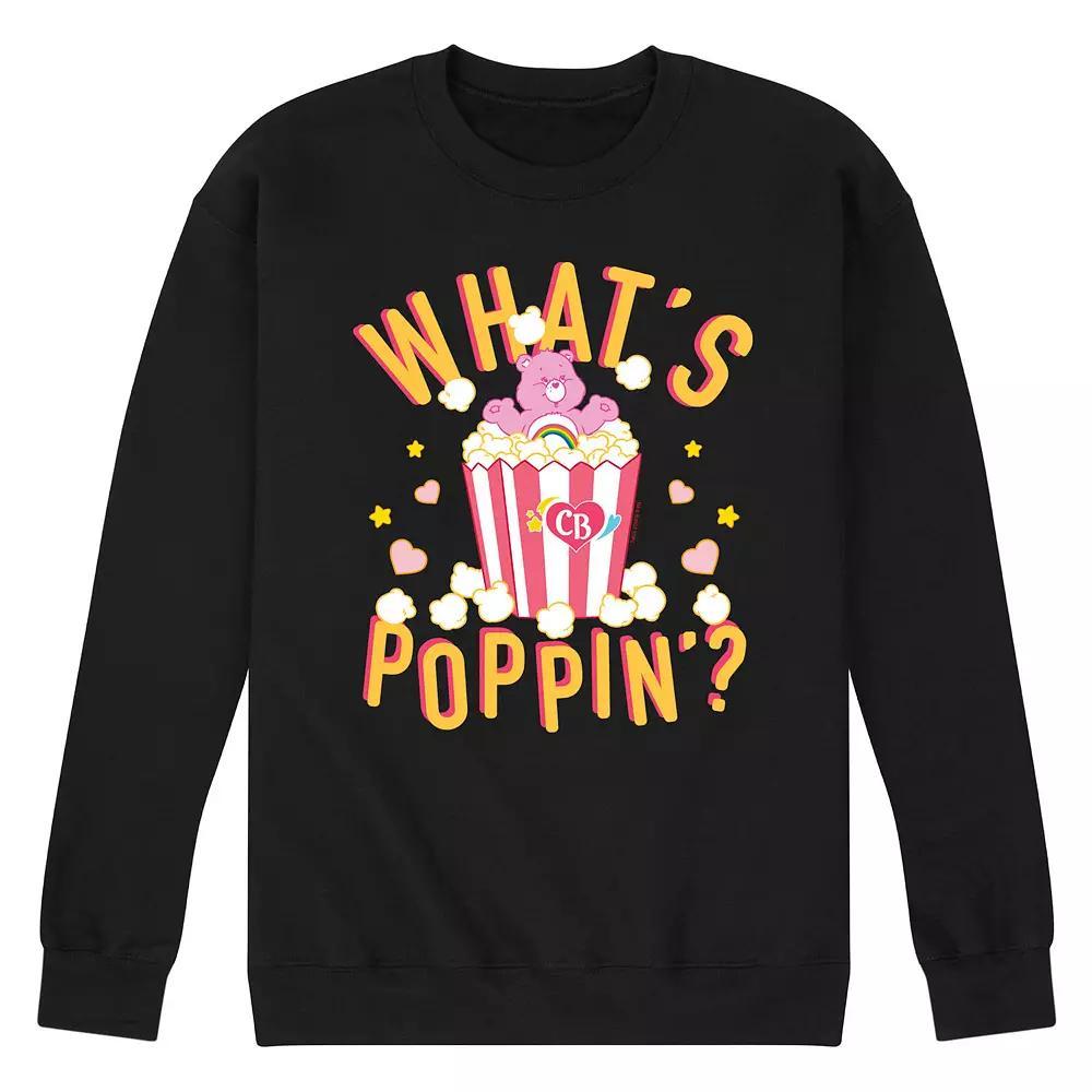 Men's Care Bears Whast Poppin' Fleece Sweatshirt, Size: XXL, Black Product Image