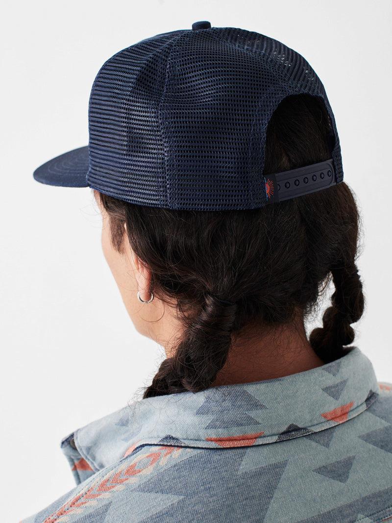 Kiawah Palm Trucker Hat - Navy Product Image