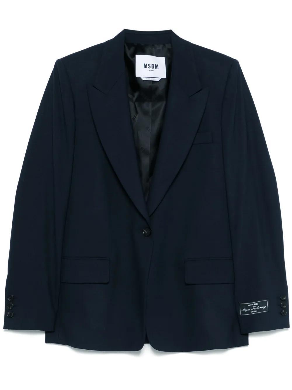 MSGM Single-breasted Blazer In Black Product Image