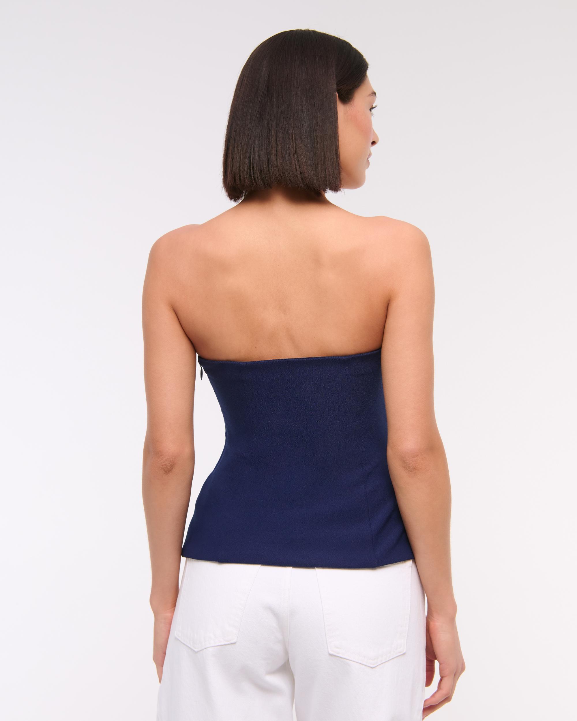 Strapless Side Ruched Top Product Image