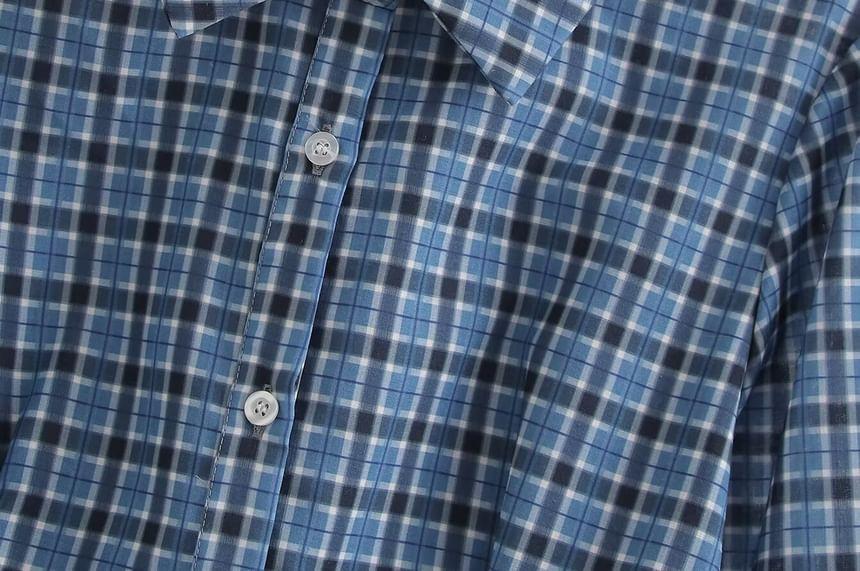 Long-Sleeve Plaid Shirt Product Image