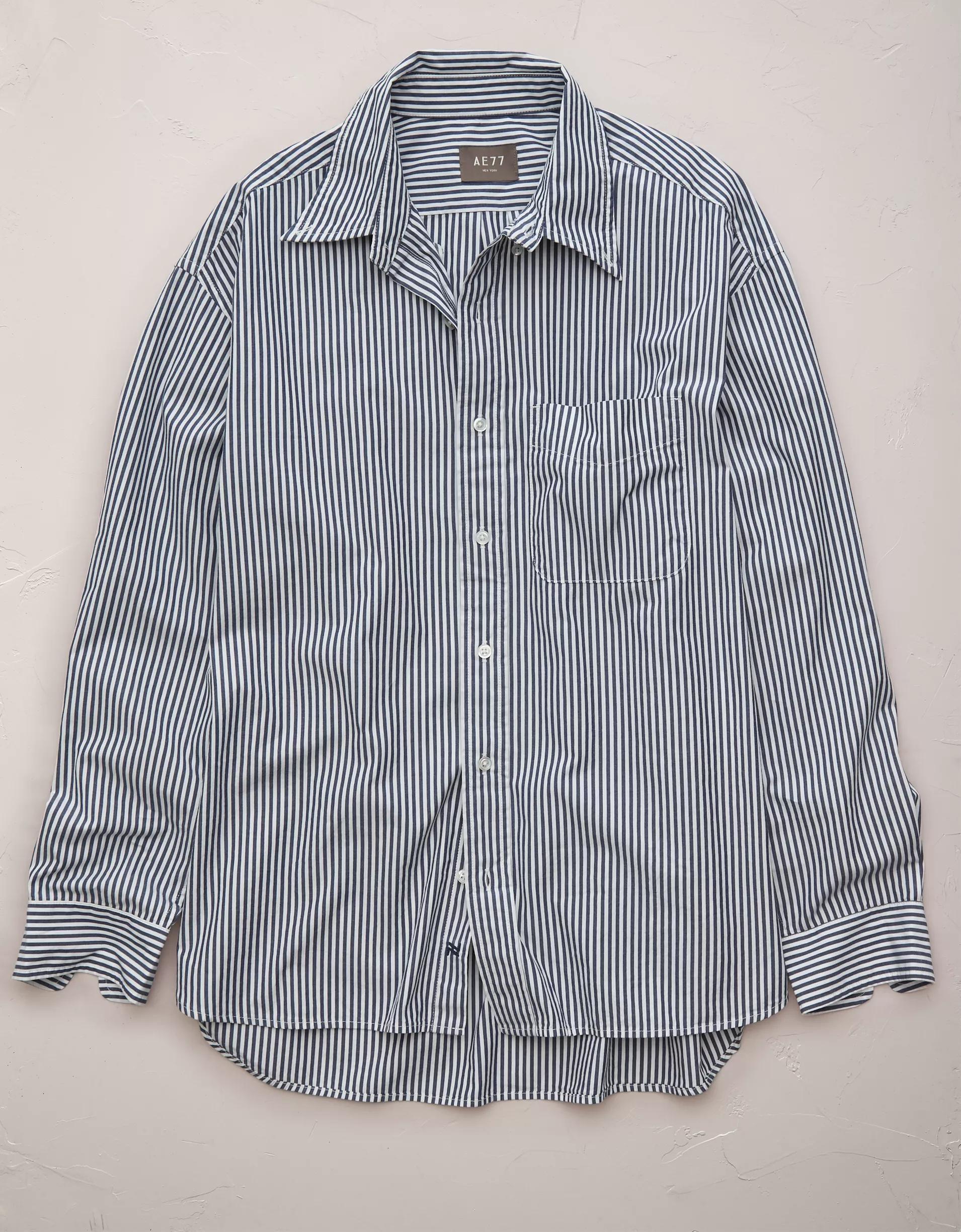 AE77 Premium Poplin Button-Up Shirt Product Image