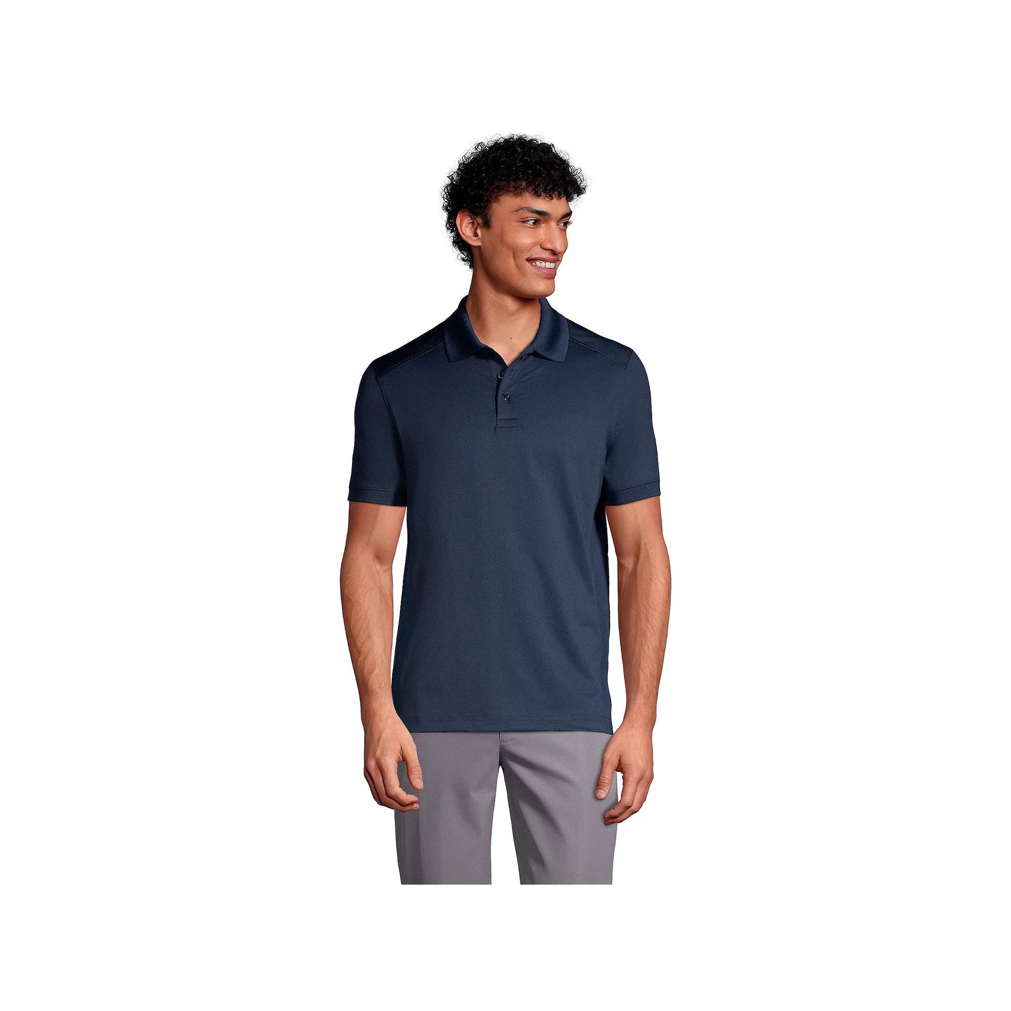Men's Lands' End Short Sleeve Rapid Dry UPF 50 Polo Shirt,  Product Image