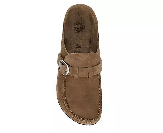 Birkenstock Womens Buckley Suede Buckle Clogs Product Image