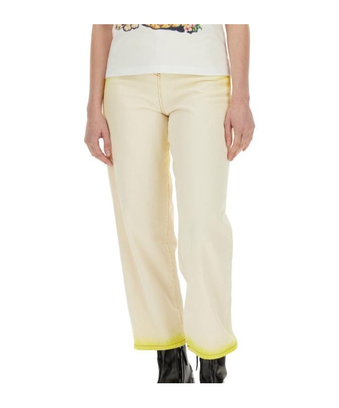 MSGM Cotton Jeans In Yellow Product Image