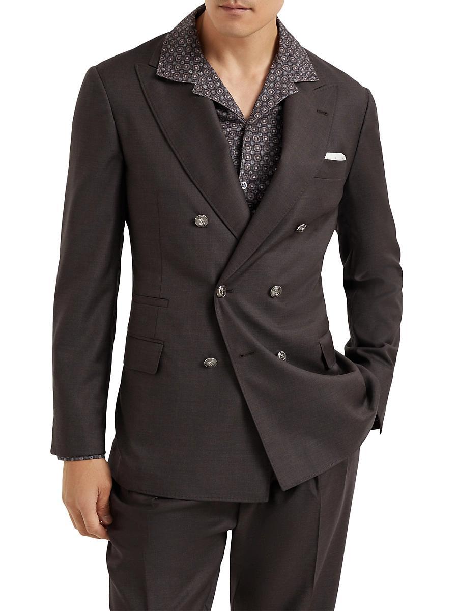 Mens One and a Half Breasted Deconstructed Blazer with Metal Buttons Product Image