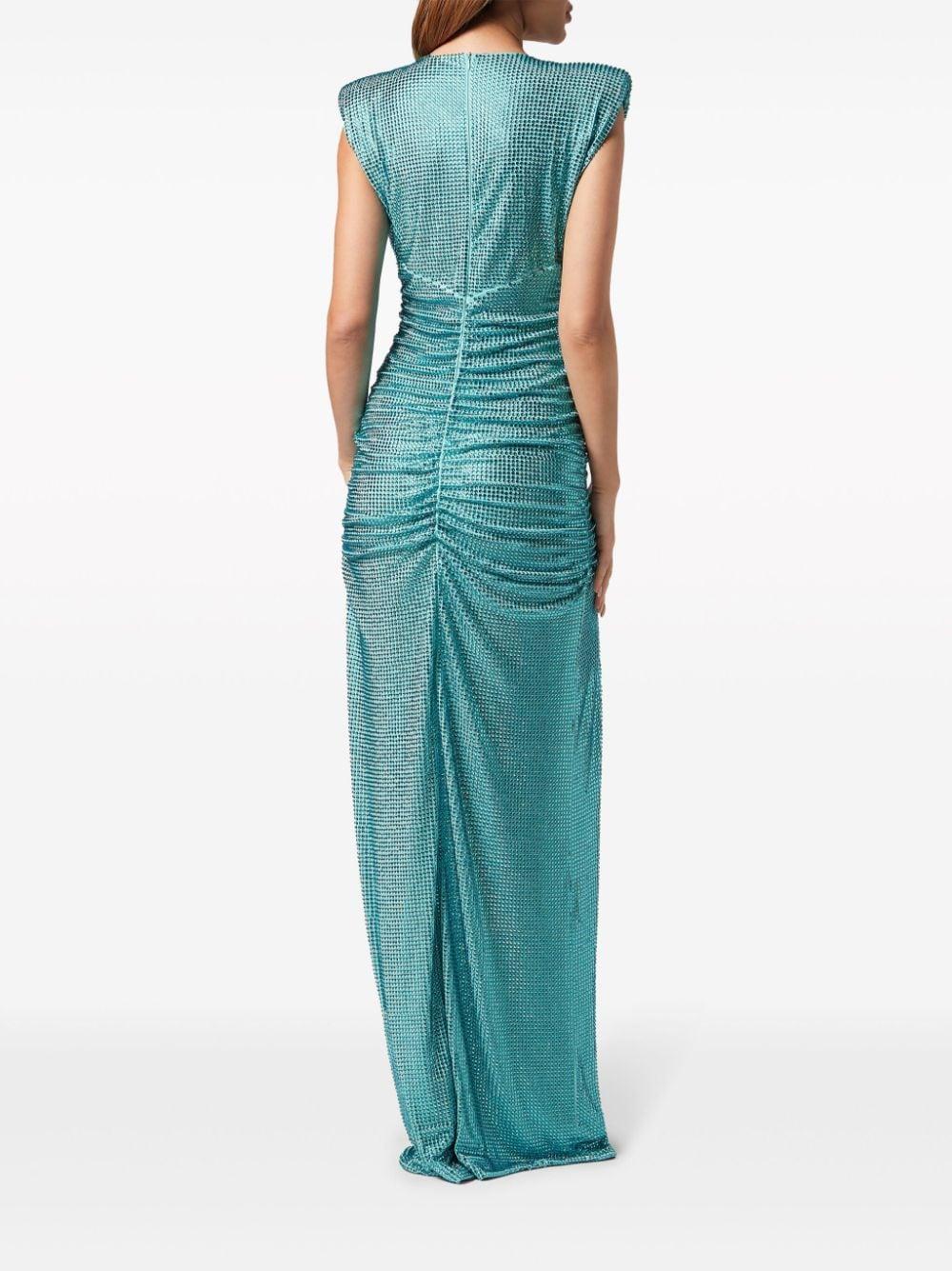 crystal-embellished ruched maxi dress Product Image