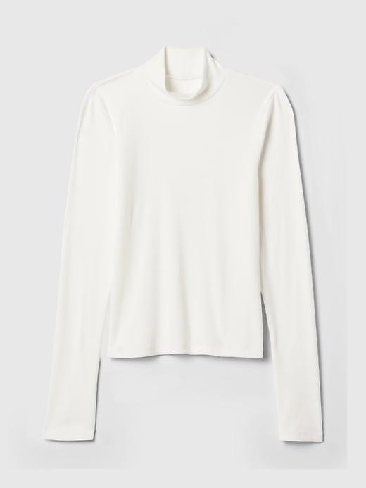 Modern Rib Cropped Mockneck Shirt Product Image