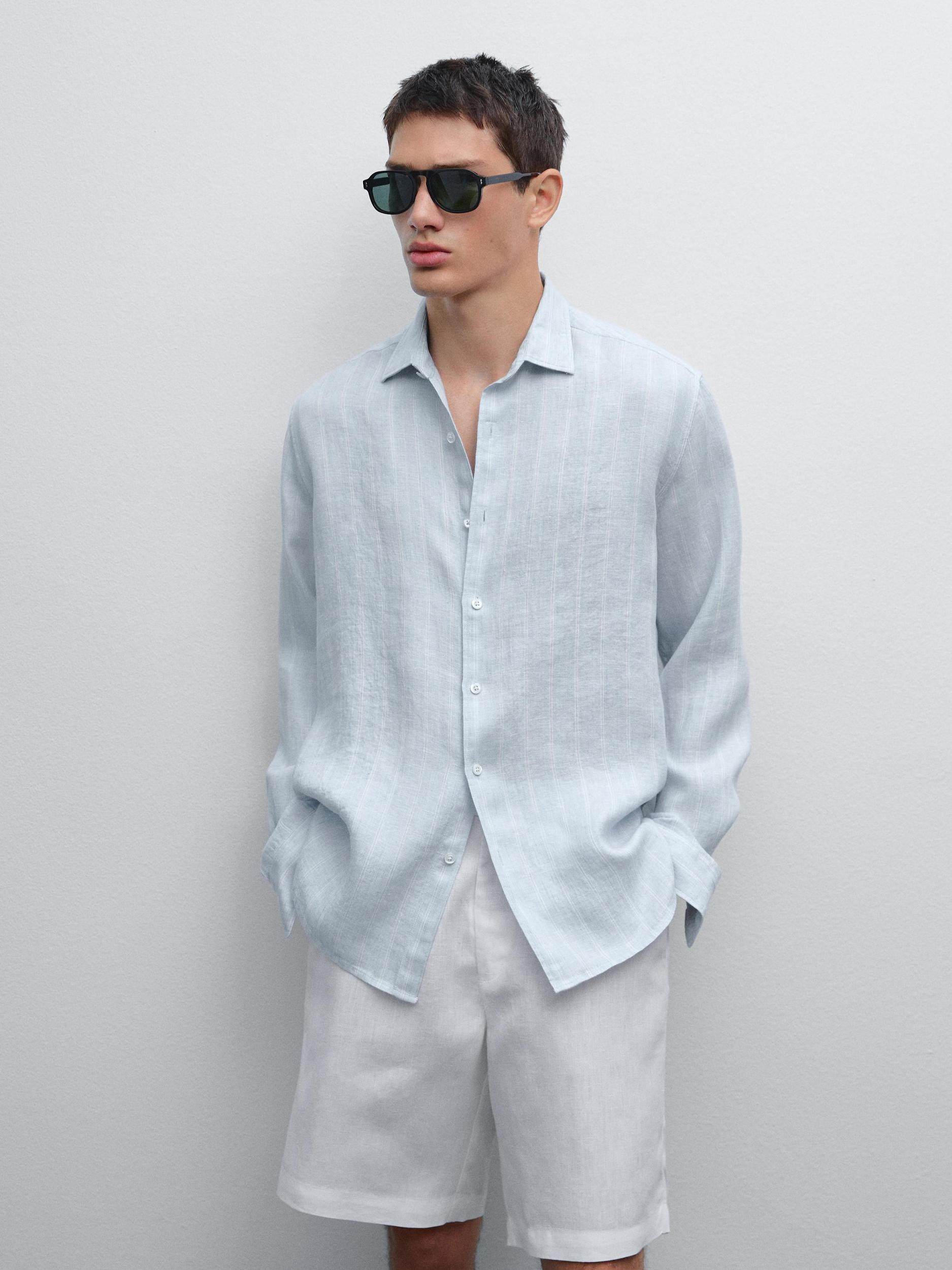 Regular fit double-stripe shirt Product Image