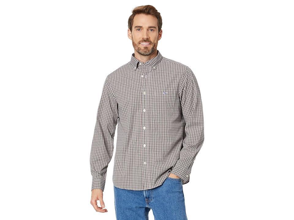 Mens Small Check Poplin Button-Down Shirt Product Image