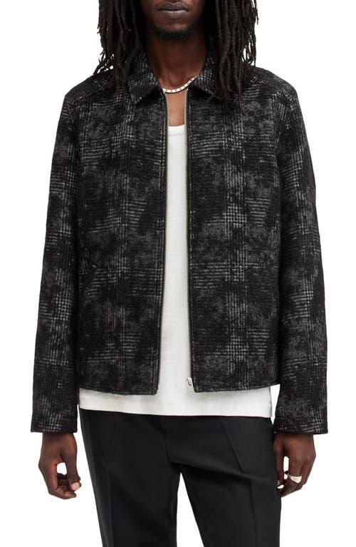 ALLSAINTS Keller Checked Jacquard Jacket In Black Product Image